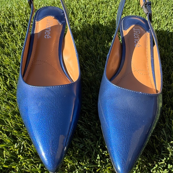 J. Renee Blue Patent Leather Slingback Heels – Size 9 - Picture 2 of 6